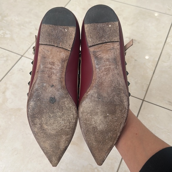 Valentino Garavani Shoes Valentino Patent Rockstud Caged Ballet Flat - Picture 11 of 11